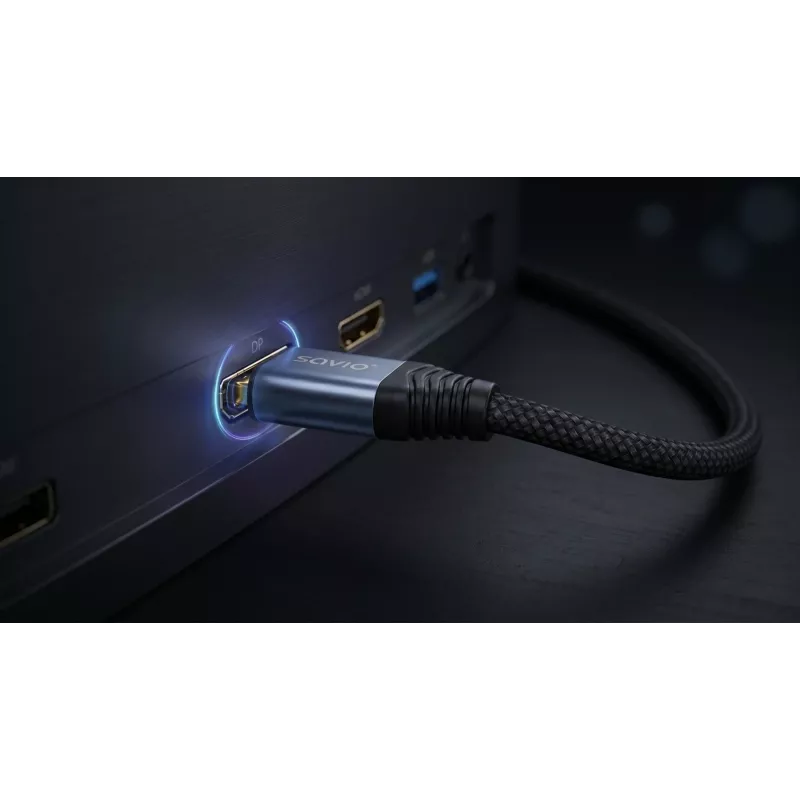 SAVIO CL-210 DisplayPort 2.1 Cable 2m Black
