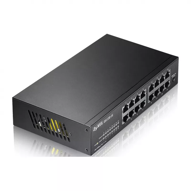 ZyXEL GS1100-16E 16-Port Gigabit Unmanaged Metal Switch