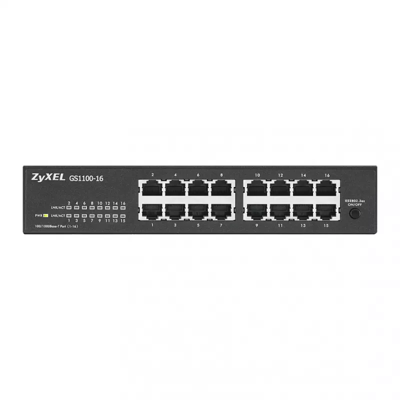 ZyXEL GS1100-16E 16-Port Gigabit Unmanaged Metal Switch