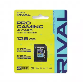GOODRAM microSDXC 128GB V30 A2 UHS-I U3 RIVAL + Adapter