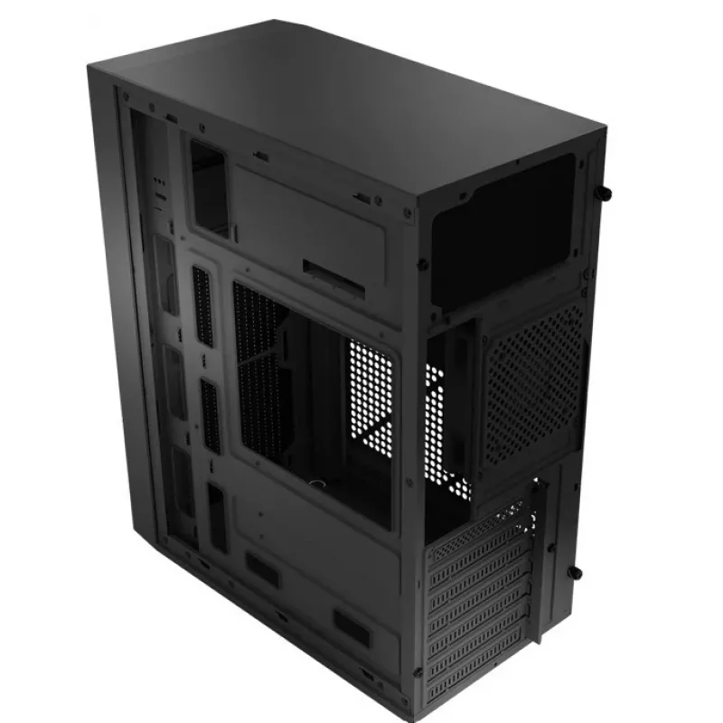 Logic Concept J23 PRO Black Mid-Tower Computer Case with Tempered Glass, USB-C, ARGB Fans