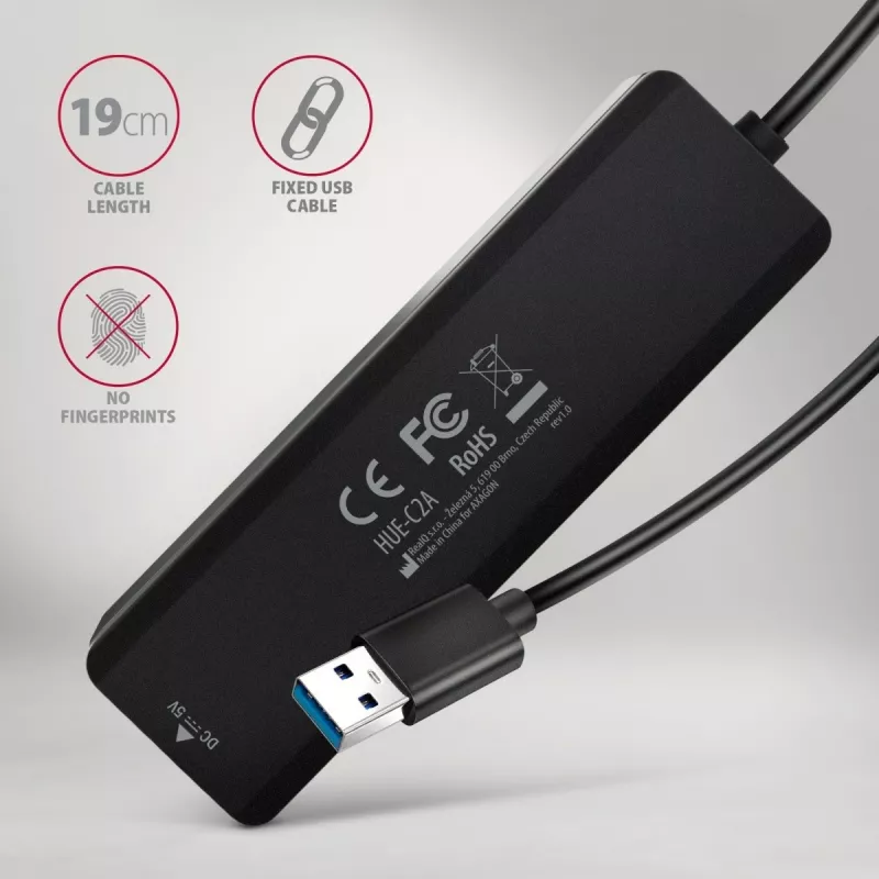 i-tec Axagon HUE-C2A USB-C Hub 4-Port 5 Gbps 2x USB-A + 2x USB-C with Power Delivery