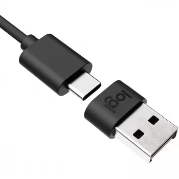 Logitech Logi Zone Wired USB-A Adapter - USB Adapter - USB Type A (M) to USB-C (F) - Graphite