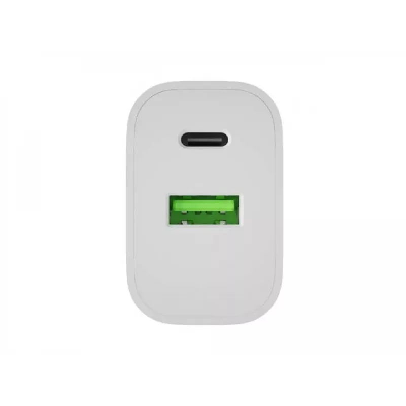 NATEC Ribera Wall Charger 1x USB-A + 1x USB-C 20W White