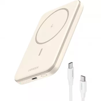 UGREEN 5000mAh Mini Powerbank Wireless 15W with MagSafe White