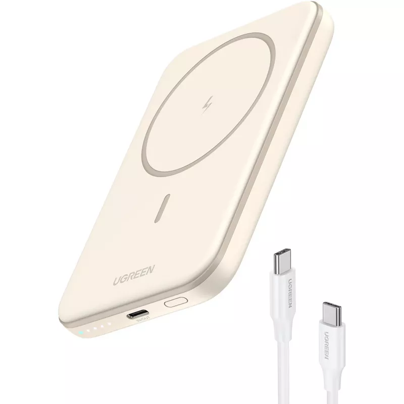 UGREEN 5000mAh Mini Powerbank Wireless 15W with MagSafe White