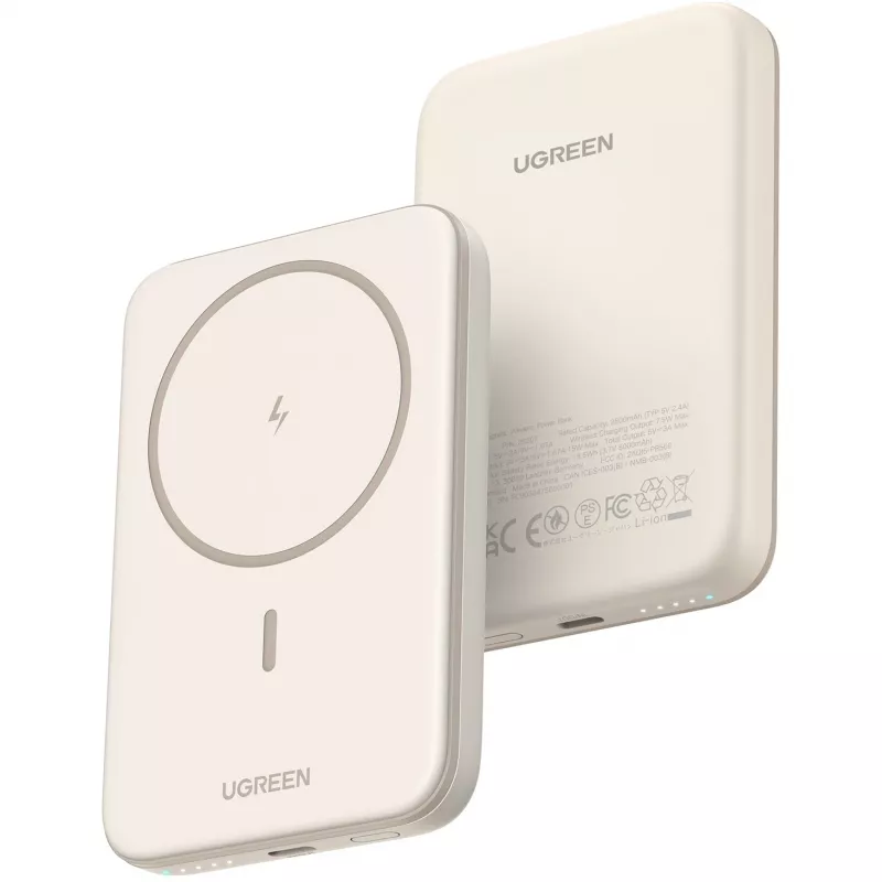 UGREEN 5000mAh Mini Powerbank Wireless 15W with MagSafe White