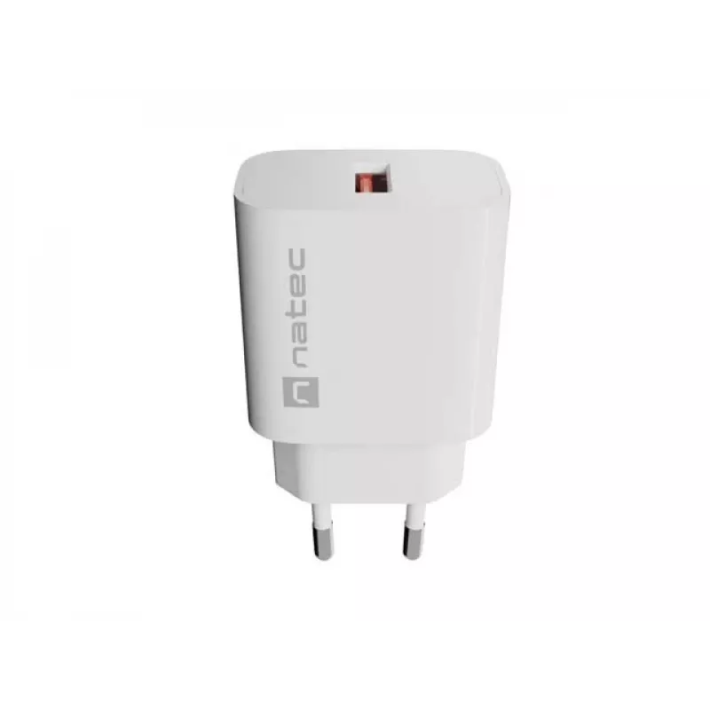 NATEC Ribera Wall Charger 1x USB-A 18W White