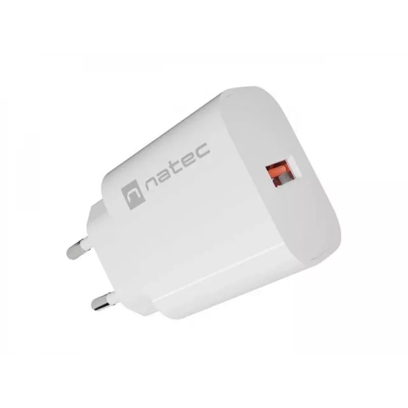 NATEC Ribera Wall Charger 1x USB-A 18W White