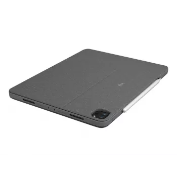 Logitech Combo Touch Keyboard and Folio Case with Trackpad, Backlit, Apple Smart Connector, AZERTY French Layout, Oxford Gray, for Apple 12.9-inch iPad Pro (5th Generation)