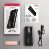 AXAGON EEM2-SD2B External Enclosure 10Gbps M.2 NVMe/SATA SSD with LED Display, USB-C, Black