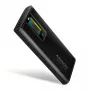 AXAGON EEM2-SD2B External Enclosure 10Gbps M.2 NVMe/SATA SSD with LED Display, USB-C, Black