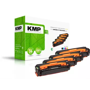 KMP Toner Combo Pack Compatible with Samsung CLT-K504S/CLT-C504S/CLT-Y504S/CLT-M504S Black, Cyan, Magenta, Yellow 4-Pack