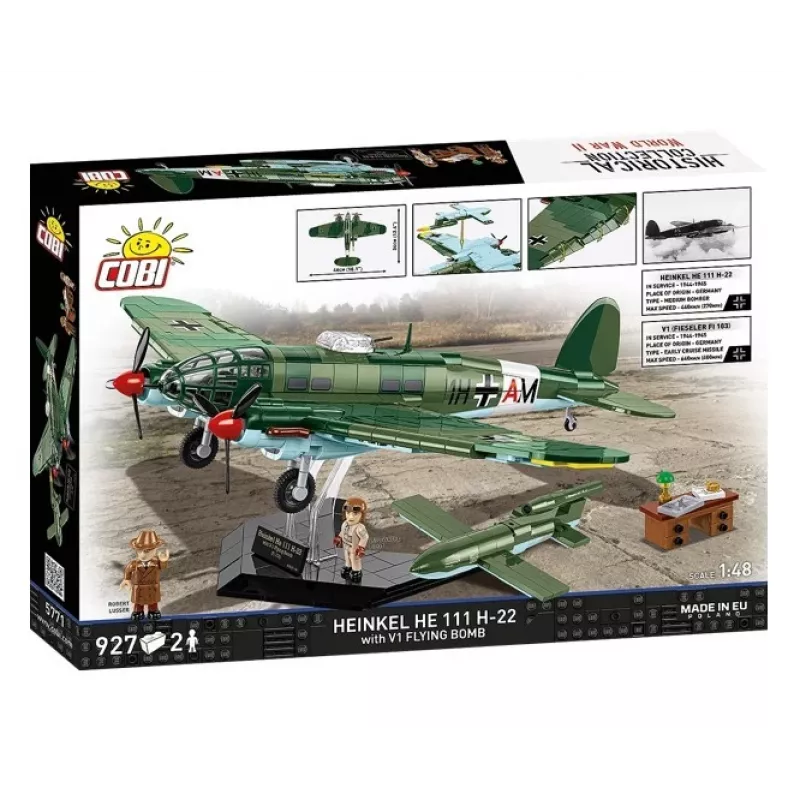 COBI Heinkel HE 111 H-22 with V1 Flying Bomb Construction Blocks Set 927 Pieces