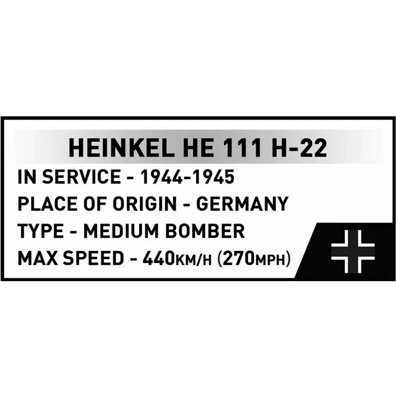 COBI Heinkel HE 111 H-22 with V1 Flying Bomb Construction Blocks Set 927 Pieces