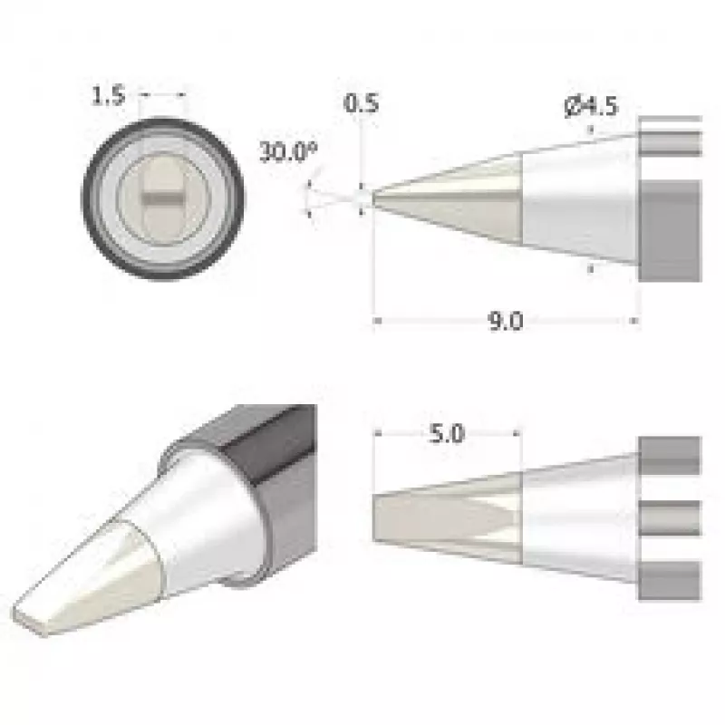 iFixit FixHub Soldering Tip Chisel 1.5 mm Silver