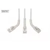 DIGITUS CAT 6A F-FTP Angled Patch Cable, Copper, 1 m, Grey, 10 Pieces