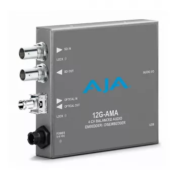 AJA 12G-AMA-R 12G-SDI Analog Audio Embedder/Disembedder with 4-Channel XLR
