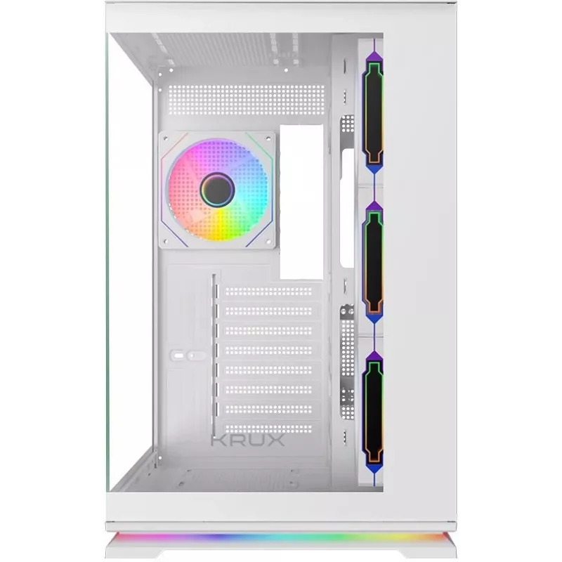 Krux Atron White Mid-Tower PC Case with Tempered Glass