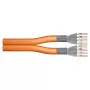 DIGITUS CAT 7 S/FTP Installation Cable, Duplex, 500 m, LSZH, B2ca-s1a,d0,a1, Orange