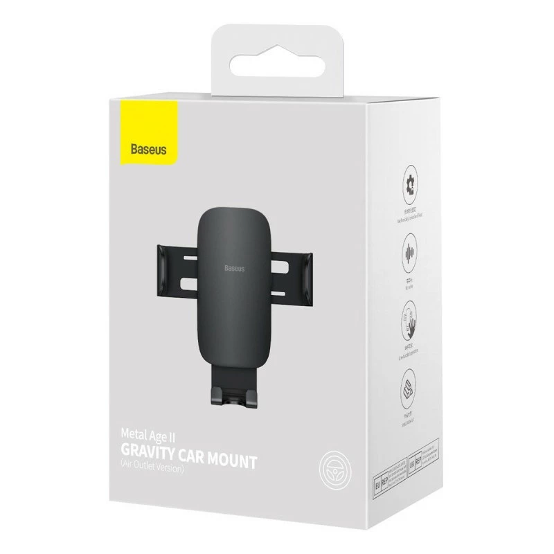 Baseus Metal Age II Car Vent Gravity Phone Holder - Black