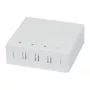 Synergy 21 FTTH Wall Enclosure for 4 SC-S or LC-D Adapters, 80x80mm with Cable Management, DIN-Rail/Wall, Crimp