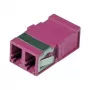 EFB-Elektronik LC Duplex OM4 Fiber Optic Coupler, Flangeless, Ceramic Sleeve, Heather Violet