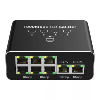ALLNET ALL-NS1005 5-Port Gigabit Unmanaged Desktop Switch, Fanless, Metal Housing