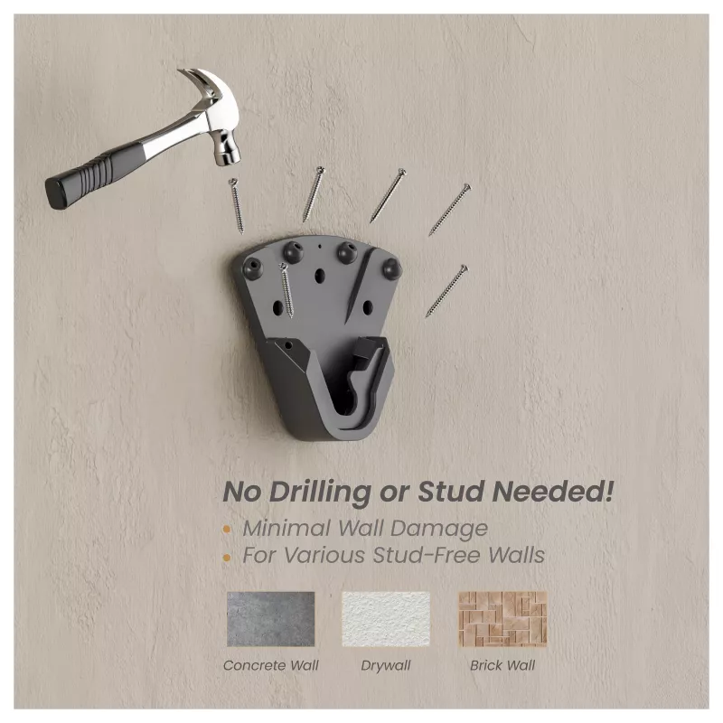 Equip 32-100 No Drilling TV Wall Mount Bracket, Single Arm, 75kg, Black