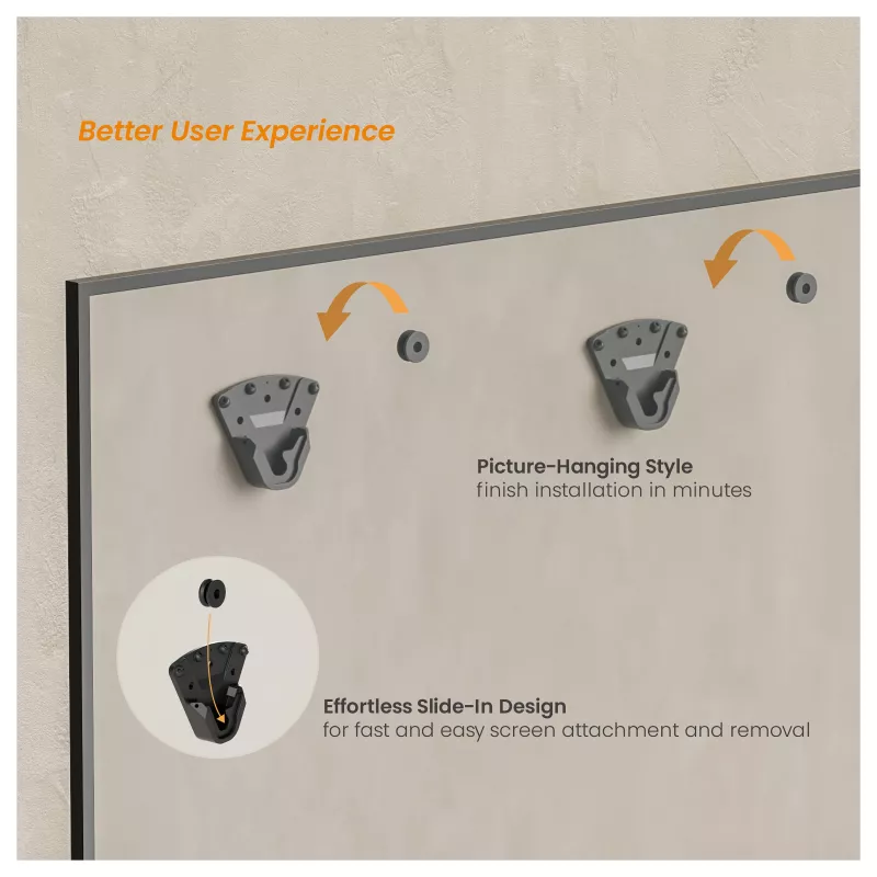 Equip 32-100 No Drilling TV Wall Mount Bracket, Single Arm, 75kg, Black