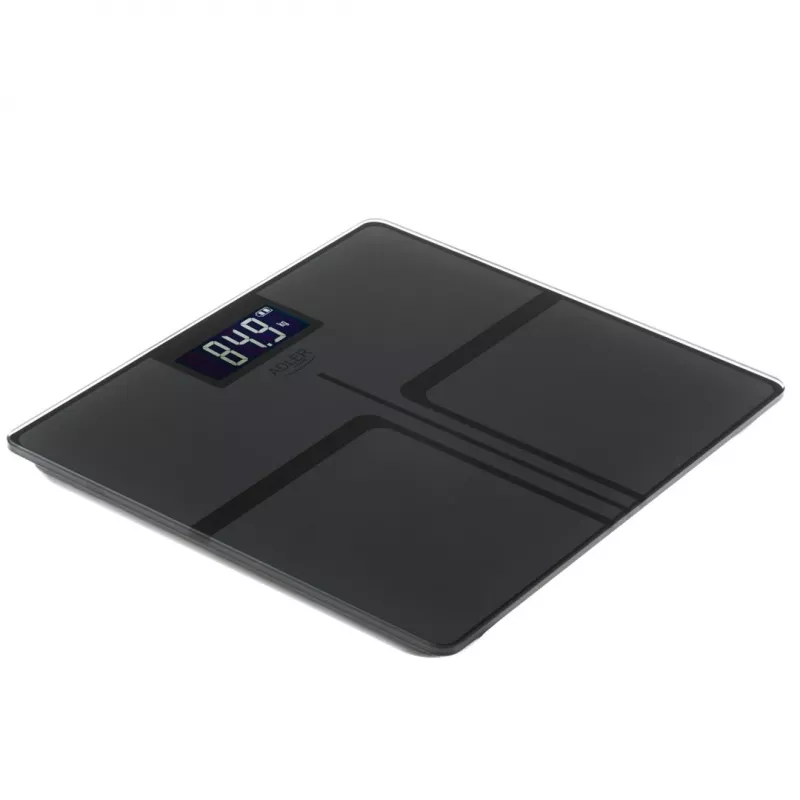 Adler AD 8194s Digital Bathroom Scale, White, Striped Pattern, 180 kg Capacity