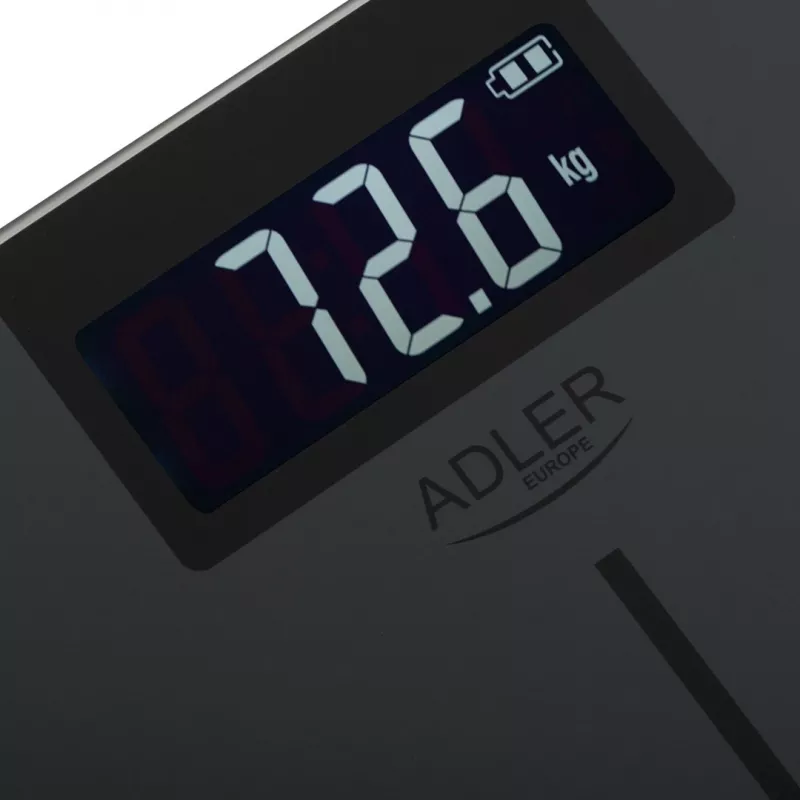 Adler AD 8194s Digital Bathroom Scale, White, Striped Pattern, 180 kg Capacity