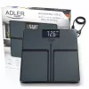 Adler AD 8194s Digital Bathroom Scale, White, Striped Pattern, 180 kg Capacity