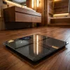 Adler AD 8194s Digital Bathroom Scale, White, Striped Pattern, 180 kg Capacity