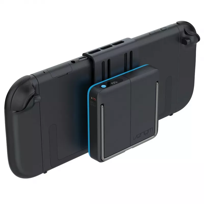 Venom Charging Case for Nintendo Switch 2 - Hard Shell Carry Case with 10,000 mAh Power Bank, Black