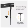 Equip 37-86 inch No Drilling TV Wall Mount Bracket with 1 Joint, 60 kg, Black