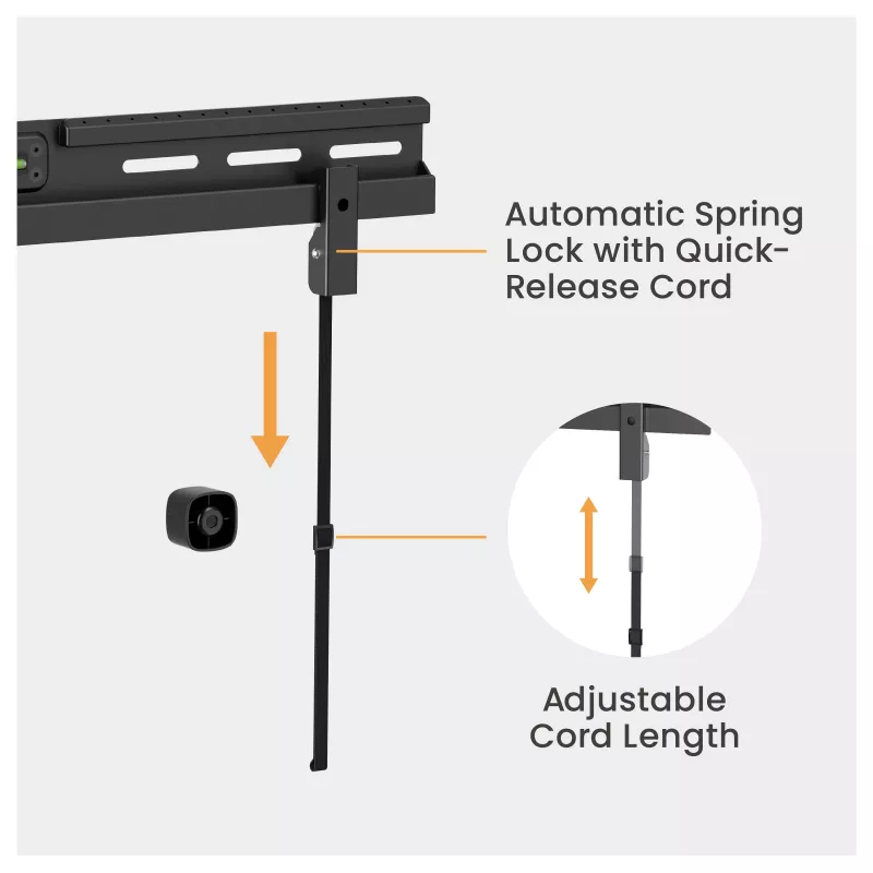 Equip 37-86 inch No Drilling TV Wall Mount Bracket with 1 Joint, 60 kg, Black