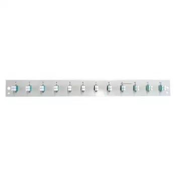 EFB Elektronik Assembled Front Panel with 12 x LC Duplex Coupler OM3, Black