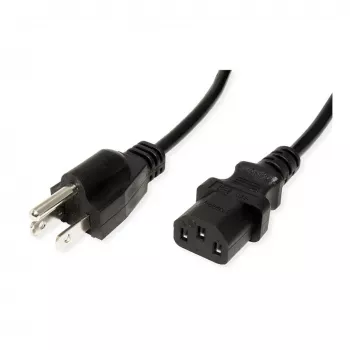 VALUE Power Cable IEC 60320 C13 to NEMA 5-15 (M) 125 V - 1.8 m - Black