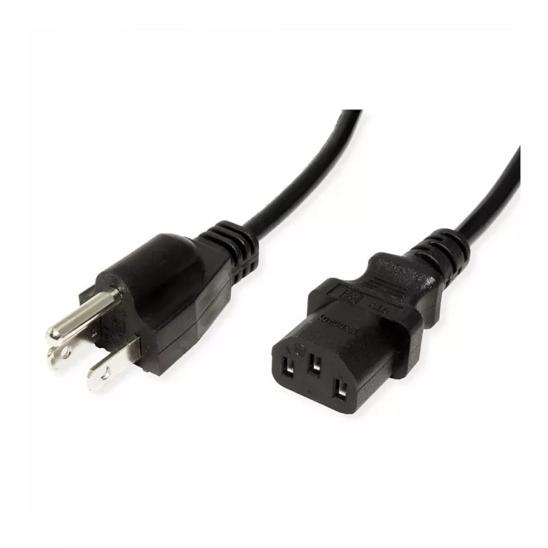 VALUE Power Cable IEC 60320 C13 to NEMA 5-15 (M) 125 V - 1.8 m - Black