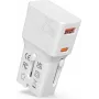 VALUE USB Travel Charger, EU/UK/US, 2x USB (A+C), 25W