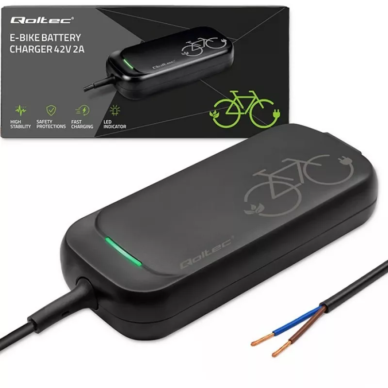 Qoltec E-Bike Charger 36V 42V 2A without Plug