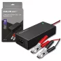 Qoltec 52665 Automatic Battery Charger for AGM GEL STD Batteries, 24V 2A 48W, LED Indicator, 1.8m Cable