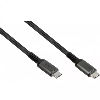 GoodConnections USB-C 2.0 (ST-ST) 0.5m Braided Cable 240W Anthracite