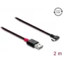 Delock EASY-USB 2.0 Cable USB Type-A Male to USB Type-C Male Angled Left/Right 2 m Black (81547)