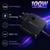 Qoltec 100W GaN USB-C PD Charger 5-20V 3-5A Black