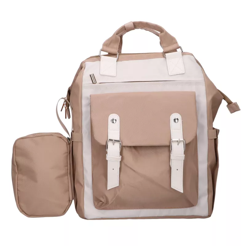Black Forest KM02 Beige Cabin Travel Backpack 40x30x15 cm + Toiletry Bag