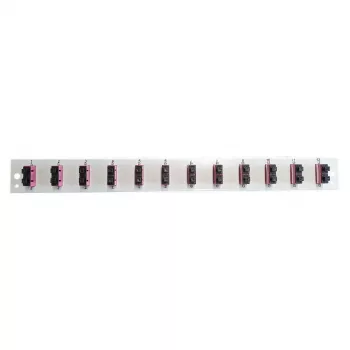 EFB-Elektronik Populated Front Panel with 12 x SC Duplex Coupling OM4 Vertical, Black