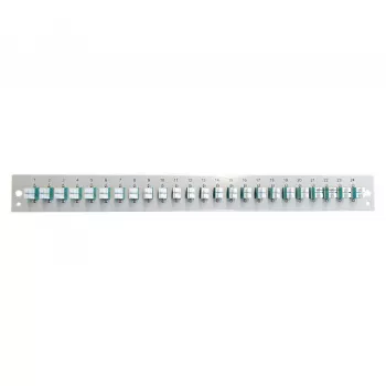 EFB Elektronik Populated Front Panel with 24 x LC Duplex Coupler OM3, Black