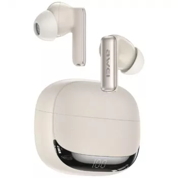 AWEI TA19 ANC TWS Bluetooth 6.0 Headphones Beige